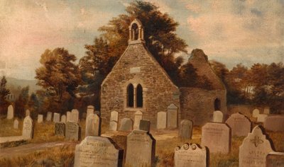 Cimitero con cappella in rovina da John Teasdale